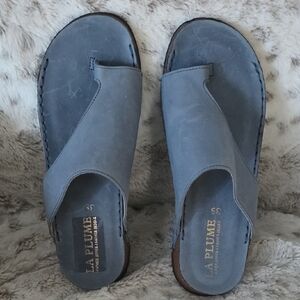 La Plume Womens Italy Leather Slide Sandals Size EU 39 US 8.5